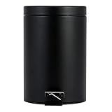 QUSYZD Mülleimer, Recycling-Mülleimer, Tretmülleimer für Badezimmer, Büro und Küche, mit herausnehmbarem Innenabfallkorb, mattschwarzer Küchenmülleimer,