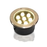 UNbit Boden-LED-Landschaftsleuchten – Einbaustrahler for den Außenbereich, AC85–265 V, LED-Außeneinbauleuchte for den Garten, IP67 wasserdichte begehbare LED-Leuchten, for Wege, Terrassen (Color : Re