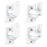 Cozycase Lautsprecher Wandhalterung Halterung mit Beschlägen - 4 Stück Schwenkbar / Neigbar Lautsprecher Halter Set, Robuste Lautsprecherhalterung passend für Lautsprecher bis 3,5 kg, Weiß