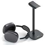 doenci Headset Halterung, Kopfhörer Ständer für Alle Over Ear Bluetooth Kopfhörer, Universal Kopfhörer Halter mit Gewichtete Basis + Aluminiumrohr, Gaming Headset Ständer Halter Schreibtisch Zubehör