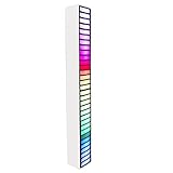 Peaka RGB-Sprachaktivierter Tonabnehmer, Rhythmus-Licht, Klangkontrolle, kreatives buntes Licht für Auto, Gamingzimmer, Lampe, Desktop, DJ-Studio, PC (weiß)