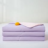 Hiseng Tagesdecke, Feste Farbe Bettdecke 2.5 Tog, Bettüberwurf, Mikrofaser Tagesdecken Weich Steppdecke, 2025 Leichte Sommerdecke, für Doppelbett Einzelbett (Herbst lila,150 * 200cm)