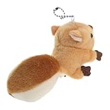 LRXIYODE Plüsch Schlüsselanhänger Eichhörnchen Anhänger Weiches Kuscheltier Charm Anhänger für Taschen Kleidung Niedlich Flauschig Zubehör