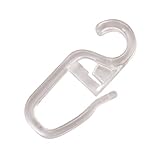 DELFRA 100 Überklipshaken 6mm glasklar - Faltenlegehaken für Gardinenringe