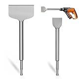 SDS PLUS 2 Stück Meißel-Set, Fliesenmeißel 40x250 mm und Flachmeißel 100x280 mm, Hochwertiges SDS PLUS Meißel Set Langlebig & Scharf für Fliesen, Fliesenkleber, Beton, Naturstein, Mauerwerk -Siber