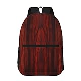 Reiserucksack für Damen und Herren, 43,2 cm (17 Zoll), wasserdicht, Handgepäck-Rucksack, rotes Holz, Laptop-Rucksäcke