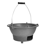CAXUSD Camping-Grill grillzubehör Steakgrill Campinggrill koreanischer grill Gasgrillplatte Hibachi-Grill im Freien tragbarer Herd Grillkohle grillen runder Holzkohlegrill Eisen Grey