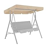 Universal-Ersatzdach für Hollywoodschaukel mit 2-3 Sitzen, wasserdichte Anti-UV-Gartenschaukelabdeckung, Outdoor-Terrassen-Sonnenschutz, perfekt für Gartenmöbel