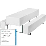 Gräfenstayn® Valentin - Biertischhussen-Set 3 TLG für Bierzeltgarnitur - 50cm oder 70cm Tischbreite - mit Öko-Tex Siegel Standard 100 : 'Geprüftes Vertrauen 30571 (Weiß, 70x220cm)