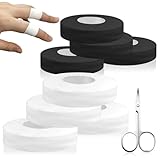 4 Rollen Weiß Fingertape Stark, Wasserfeste Klettertape, Hautfreundliches Sporttape für Handball, Volleyball, Elastisches Kinesiologie Tape für Torwart Training, Physio Tape für Kraftsport（40cm）