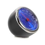 OUNONA Auto Hygrometer Thermometer Kleiner Mechanisches Innenraum Thermometer und Feuchtigkeitsmesser Blau Kompakt für Fahrzeug und Zimmer