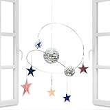 Discokugeln Dekor - Spiral Fensterdekoration Sonnenfänger | Rotierender Anhänger Ornament Reflektierend für Indoor Yard Party Garten Terrasse Fenster Outdoor Auto