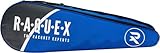 Raquex Badmintontasche für 3 Schläger – Badmintonschlägertasche oder Squashschlägertasche, Verstellbarer Schulterriemen – Sport-Schlägertasche (Doppel-/Dreifachtasche) (Tasche, Blau)