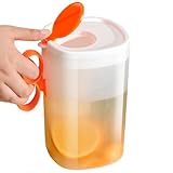 Krüge für Getränke, 2,2 l Wasserkrug mit Deckel, PP-Saftbehälter mit hoher Kapazität und verbrühungssicherem Griff für Kühlschrank, Milch, Limonade und Wasser, 20 x 14 cm