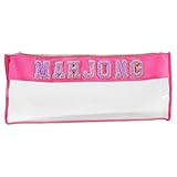 Mahjong Aufbewahrungstasche - Große Mahjong Zubehörbeutel mit Reißverschluss,Klarer Schutzorganizer für Reisen täglichen Gebrauch Wettbewerb Outdoor Party Jugendliche Picknick Spieleabend