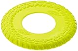 Nerf Dog Hundespielzeug Profil Flyer, Frisbee aus Gummi, thermoplastischer Gummi, farblich sortierte Lieferung, blau oder grün, 30,5cm, 1 Stück (1er Pack)