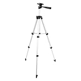 HEALSOPTHY Teleskop Fotostativ aus Aluminiumlegierung Höhenverstellbares Reisestativ 35–110cm Leichtes Dreibein Stativ für Smartphones Kameras und Live Streaming
