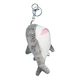 Haischlüsselkette - Animal Plüsch, niedlicher Hai -Charme | Weiches dekoratives Keyring -Spielzeug, graues Plüsch -Accessoire perfekt für Kinder Bag Rucksack Reißverschluss Reisschule Geschenkde