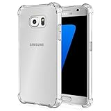 Wanyuexes Hülle für Galaxy S7 Edge, für Samsung S7 Edge SM-G935A Hülle, Weiche Klar TPU Handyhüllen, Slim Silikon Schutzhülle Stoßfest Transparent Cover für Samsung Galaxy S7 Edge Crystal Clear
