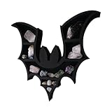Fledermaus-Wandregal, schwimmendes Fledermäuse-Regal | Gothic Deko Regal | Schwebendes ästhetisches Regal mit 2 Haken | Gothic Dekoration für Wohnzimmer