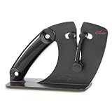 Oleio Messerschärfer 15–45° einstellbar | Messer Schleifgerät mit beweglicher V-Klinge aus Wolframkarbid für Grob- & Feinschliff | Küchenmesser, Scheren und weitere Klingen | Rutschfester Stand