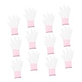SHINEOFI 12Paare Nylon Beschichtete Antistatische Schutzhandschuhe Für Präzisionsarbeiten Rutschfest Für Elektronikmontage Und Reparaturen