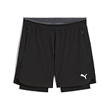 PUMA Unisex M Training Tech 2in1 Gewebte Shorts, Schwarz, 4XL
