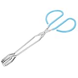 SAFIGLE Abwischhilfe Po Abwischen Toilettenhilfe Toilettenzange Lange Zange Badzange Zum Abwischen Toilettenzubehör Toilettenhilfe Po Wischer Po Abwischhilfe Werkzeug Blau Edelstahl