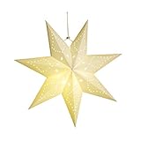 BESPORTBLE Papierstern Lampenschirm Aushöhlen Sterne Papier Weiß Faltsterne 45cm Hängeleuchtenschirm Hochzeit Geburtstag Weihnachten Party Festival Hängende Weihnachtsdekoration Stil A