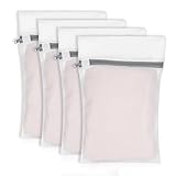 Tyqour 4 Stück Netz-Wäschesäcke, Empfindliche Wäschebeutel, Wäschesack 30 X 20cm Wäschenetz Klein für Feinwäsche, Wäschebeutel für Waschmaschine, Waschbeutel für Unterwäsche, Dessous