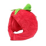 FUNNETOYU Lustiger Tomatenmützen Kopfbedeckung Fruchtförmiger Partykostüm Accessoire Für Erwachsene Cosplay Foto Requisite Karneval