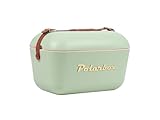 Kreher® Kühlbox Passive Kühlbox Kühltaschen Polar in Retro Vintage Design aus Kunststoff mit polystyrol (Airpop) thermische Isolierung (Olivgrün, 20 L)