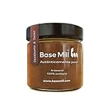 Base Mill Pack of 3-84% Erdnuss- und Kakaocreme Bio (200g) – Ohne Zuckerzusatz, 100% Vegan, Glutenfrei, Reich an Ballaststoffen, Artisanal Steinmühle mit Bio-Erdnüssen, Dattelpaste und Kakao