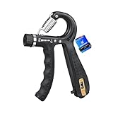 GRIFEMA Handtrainer, Unterarmtrainer mit Integrierter Zählfunktion, Einstellbarer Widerstand 5-60kg, Grip Griffkraft Trainer, Unterarm Trainingsgerät, Rutschfester Griff