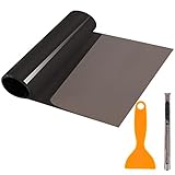QEUhang 2 PCS Scheinwerfer Folie Hell Schwarz Tönungsfolie 120 X 30cm Car Light Sticker für Auto Rückleuchten Blinker Nebelscheinwerfer