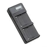 ZMdooreasy Dual USB Battery Charger, Lightweight Portable Battery Charger, LCD Display Charger, NP-F Battery, for SONY Camera