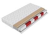 Mirjan24 Matratze Beidseitige Gitos, Taschenfederkernmatratze, Profilierter Schaumstoff, PU-Schaum, Härtegrad: H3, Zweiseitig, Höhe: 18 cm, Matratze heißgeklebt (120x200)