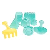 WESIEVYA Buntes Sandspielzeug mit Schaufel und Rechen für Kleinkinder Strapazierfähige Strandspielzeug Sandburg Formen Geeignet für Strand Park Garten und Outdoor-spielspaß