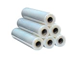 6 x Stretchfolie 23my 500mm x 150m 1,5kg (Transparent) Wickelfolie, Packfolie, Palettenfolie, Dehnfoli,