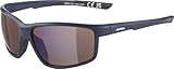 ALPINA DEFEY - Verspiegelte und Bruchsichere Sport- & Fahrradbrille Mit 100% UV-Schutz Für Erwachsene, miracle-blue matt