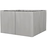 Outsunny Seitenwand 4er Set für 3x3m Pavillon Seitenteile mit Haken 302 x 205 cm Wasserdicht stabil Winterfest Seitenteil Seitenwände für Partyzelt Gartenpavillon Hellgrau