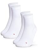 Occulto Herren & Damen kurze Rennradsocken 2er Pack (Modell: Thomas), Quarter Fahrradsocken Weiß 35-38