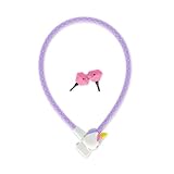 Legami - Fahrradschloss, Fahrradschloss mit Schlüssel, Unicorn Motiv, Polyester außen, Metall innen, Länge 75 cm, Kinderfahrradzubehör