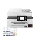Canon MAXIFY GX2050 Tintenstrahldrucker 4-in-1 Multifunktionsgerät DIN A4 (Drucker, Scanner, Kopierer, Fax, ADF, 600x1200 DPI, WLAN, USB, Duplexdruck, 250 Blatt Kassette) Enthält 6 x Tintenflaschen