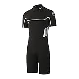 ZCCO Neoprenanzug Shorty für Herren, 3/2mm Kurze Neoprenanzüge für kaltes Wasser, CR-Neopren Tauchanzüge zum Tauchen Surfen Schnorcheln Kajakfahren Wassersport