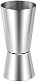 XFentech Cocktail-Messbecher - 25/50ml Cocktailmessbecher Spirituosen Messbecher Edelstahl 304 Bar Cocktail Shot Messbecher Doppelbecher für Home Bar Party