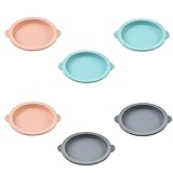 TIANLIN 6 Stück Tortenboden Backform, 10 cm Innendurchmesser Silikon Backform Rund, Hitzebeständiges Heißluftfritteuse Eierform, für Geeignet zum Backen von Kuchen, Gebäck und Brot
