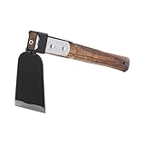 Colcolo Gartenhacke, Handfräse, Karbonstahl, Holzgriff, robustes Handwerkzeug, Grubber zum Lösen von Erde, Bodenbearbeitung, Jäten, Hof, Rasen, Hacke
