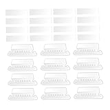 ABOOFAN Teiliges Transparente PVC Hängeregistratur Ordnerlaschen Dokumentenorganizer mit Klaren Beschriftbaren Etiketten für Aktenordner und Hängemappen Robust und Platzsparend für Büro