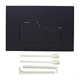 Dual Flush Push Plate WC Spülkasten Ersatzteile für GEBERIT Sigma Serie Elegantes Design Passend für verschiedene Modelle 1 Stück (Schwarz)